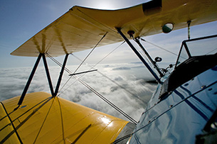 © aerialarchives.com,  aerial photograph from the Stearman through flying wires